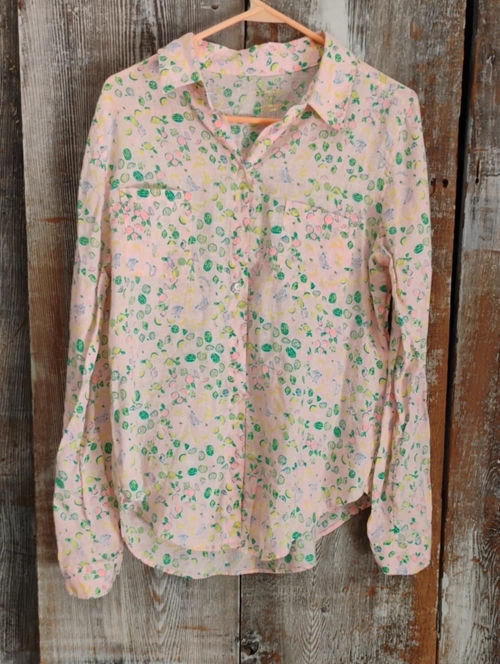 Lilly Pulitzer Pink Floral Button-Down Shirt